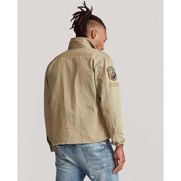 Olive Twill Herringbone Overshirt Polo Ralph Lauren 5