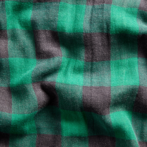 Emerald/Black Custom Fit Plaid Twill Shirt Polo Ralph Lauren 8