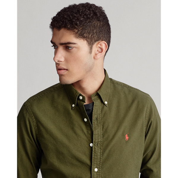 Slim Fit Garment-Dyed Oxford Shirt