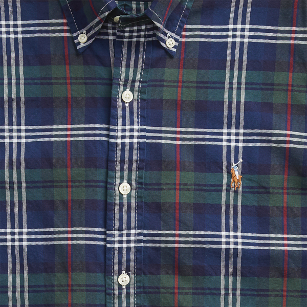 Chemise Oxford &eacute;cossaise classique Big & Tall en Vert chasseur/Marine multi 6