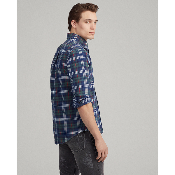 Chemise Oxford &eacute;cossaise classique Big & Tall en Vert chasseur/Marine multi 4