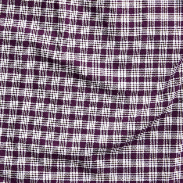 Plum/White Classic Fit Plaid Oxford Shirt Big & Tall 7