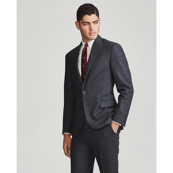 Charcoal Polo Striped Flannel Suit Polo Ralph Lauren 5