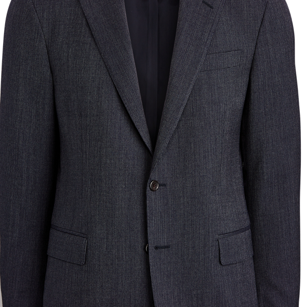 Dark Navy And Navy Polo Tick-Weave Wool Suit Polo Ralph Lauren 11