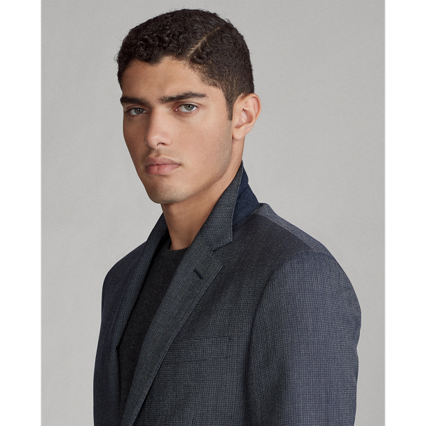 Dark Navy And Navy Polo Tick-Weave Wool Suit Polo Ralph Lauren 7