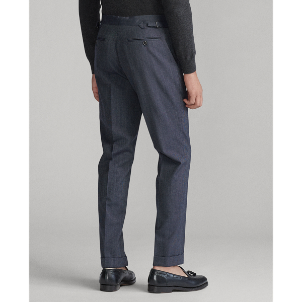 Dark Navy And Navy Polo Tick-Weave Wool Suit Polo Ralph Lauren 10
