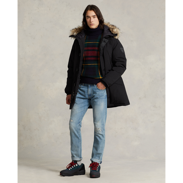 Black Faux-Fur-Trim Down Parka Polo Ralph Lauren 4
