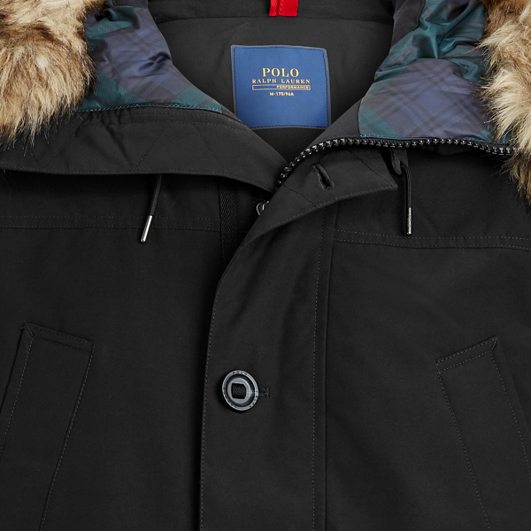 Black Faux-Fur-Trim Down Parka Polo Ralph Lauren 8