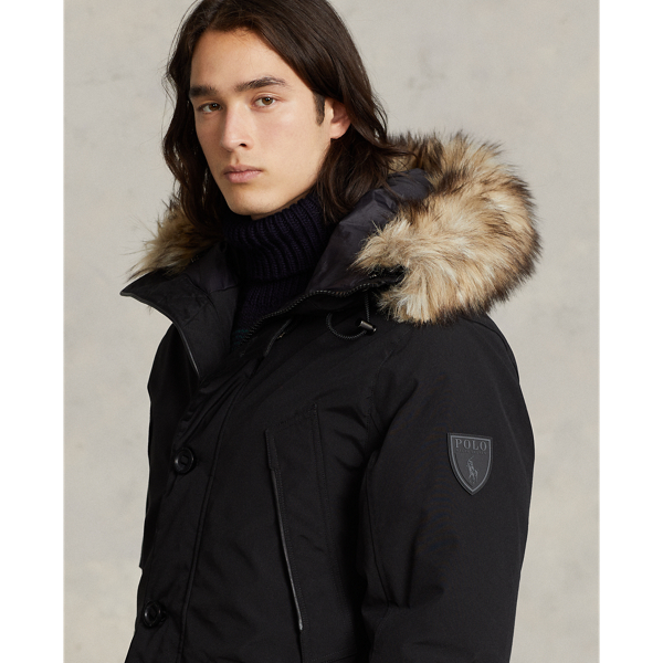 Black Faux-Fur-Trim Down Parka Polo Ralph Lauren 6