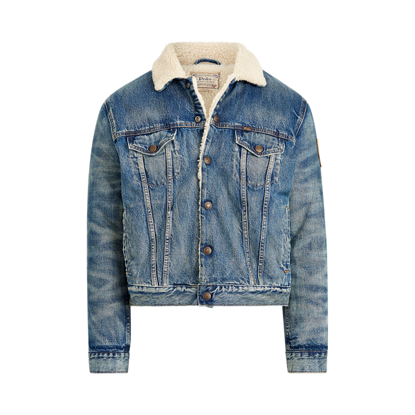 Ralph lauren fleece lined denim jacket sale