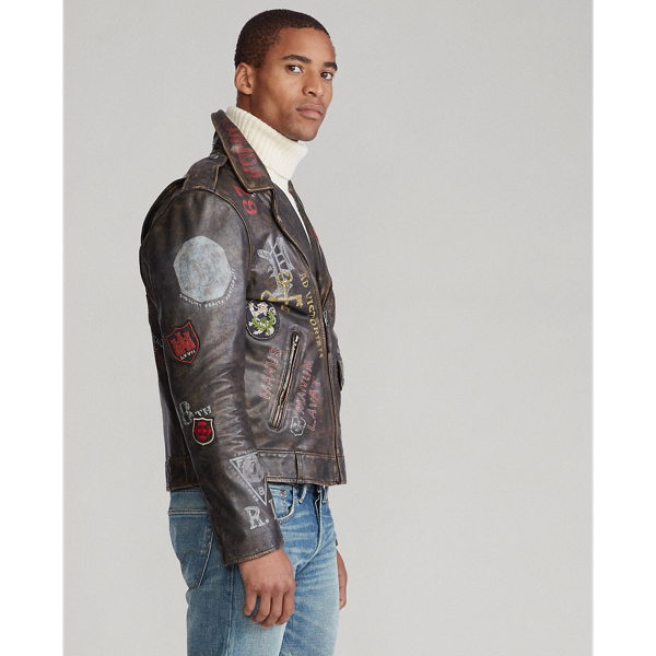 Ralph lauren moto leather jacket 2025