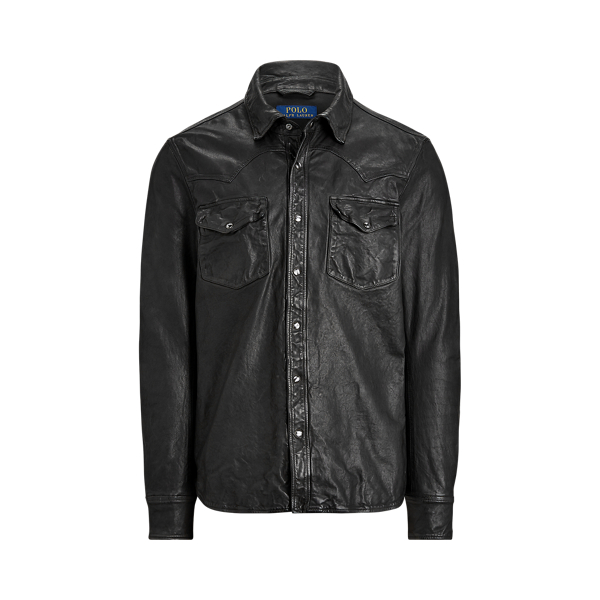 Ralph lauren leather shirt hotsell