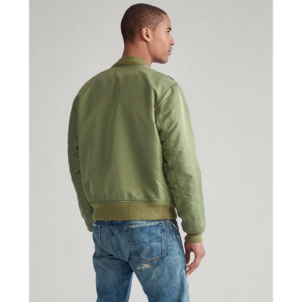 Cruise Olive/Orange Twill Flight Jacket Polo Ralph Lauren 5
