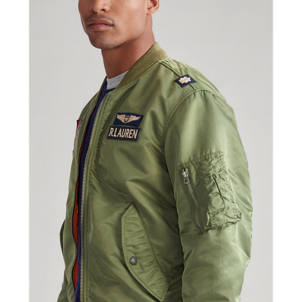 Cruise Olive/Orange Twill Flight Jacket Polo Ralph Lauren 6