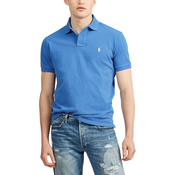 Blue Classic Fit Mesh Polo Shirt Big & Tall 2