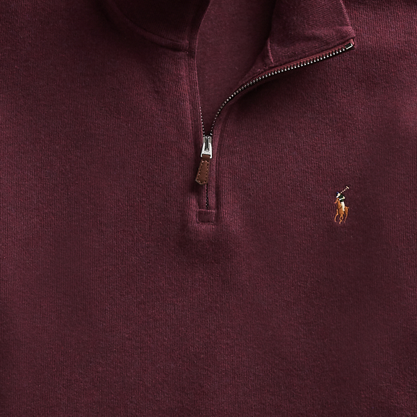 Aged Wine Heather Estate Rib Half-Zip Pullover Big & Tall 6