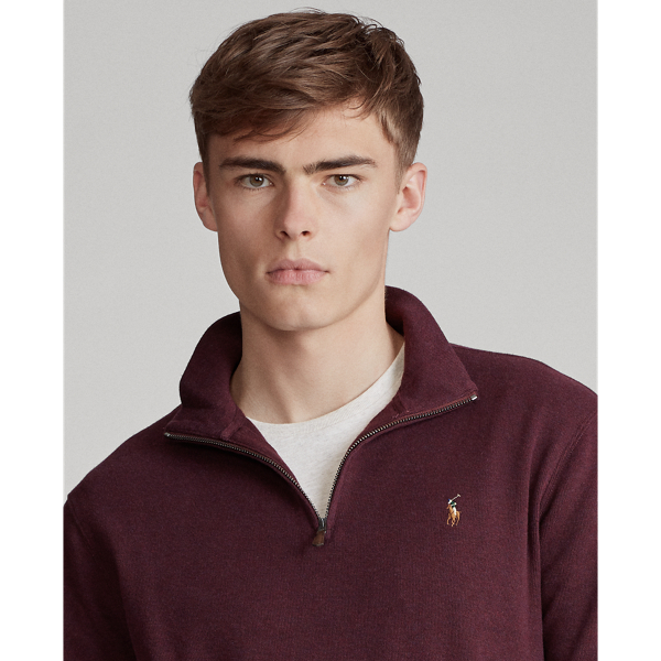 Aged Wine Heather Estate Rib Half-Zip Pullover Big & Tall 5