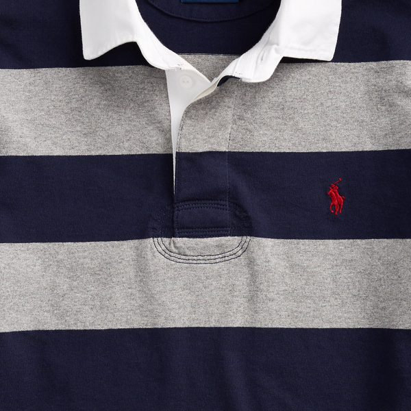 League Heather/Navy The Iconic Rugby Shirt Big & Tall 7