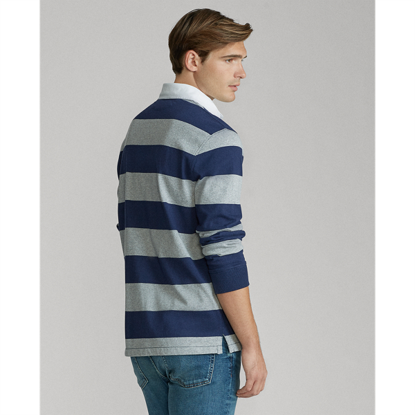 League Heather/Navy The Iconic Rugby Shirt Big & Tall 5