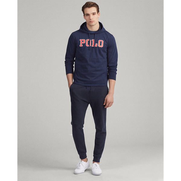 Navy Logo Hooded T-Shirt Big & Tall 3