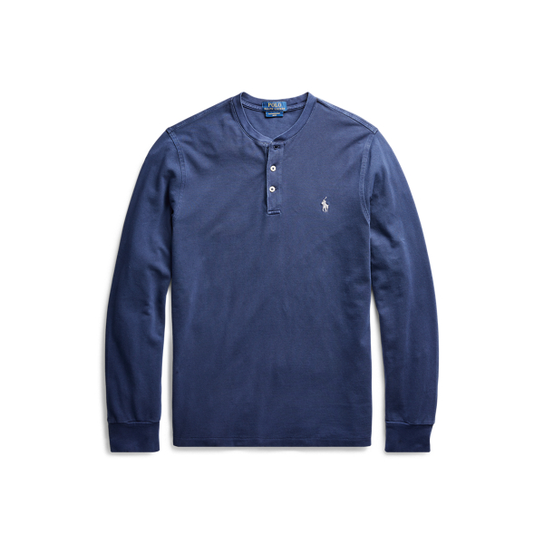 Featherweight Piqu&eacute;-Henley Polo Ralph Lauren in 1