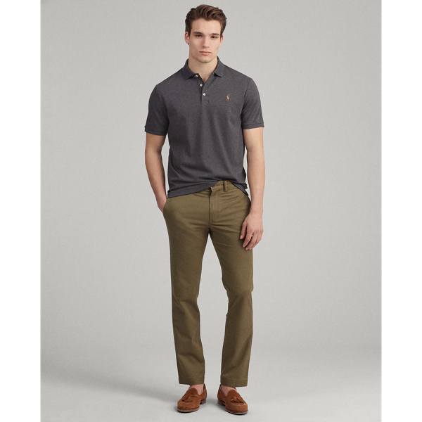 Dark Grey Heather Classic Fit Soft Cotton Polo Shirt Polo Ralph Lauren 4