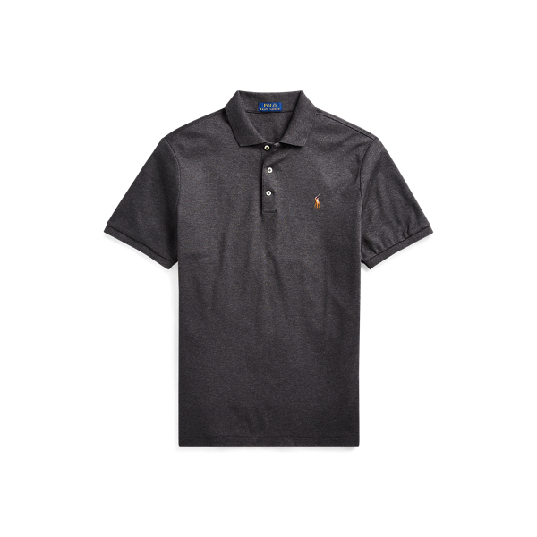 Dark Grey Heather Classic Fit Soft Cotton Polo Shirt Polo Ralph Lauren 2