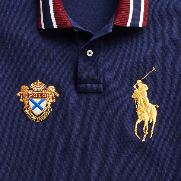 Refined Navy Custom Slim Fit Mesh Polo Polo Ralph Lauren 7