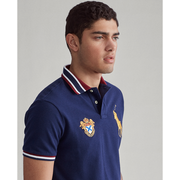 Refined Navy Custom Slim Fit Mesh Polo Polo Ralph Lauren 6
