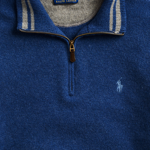 Pullover aus Wollmischung mit Rei&szlig;verschluss Polo Ralph Lauren in Night Navy Heather 6