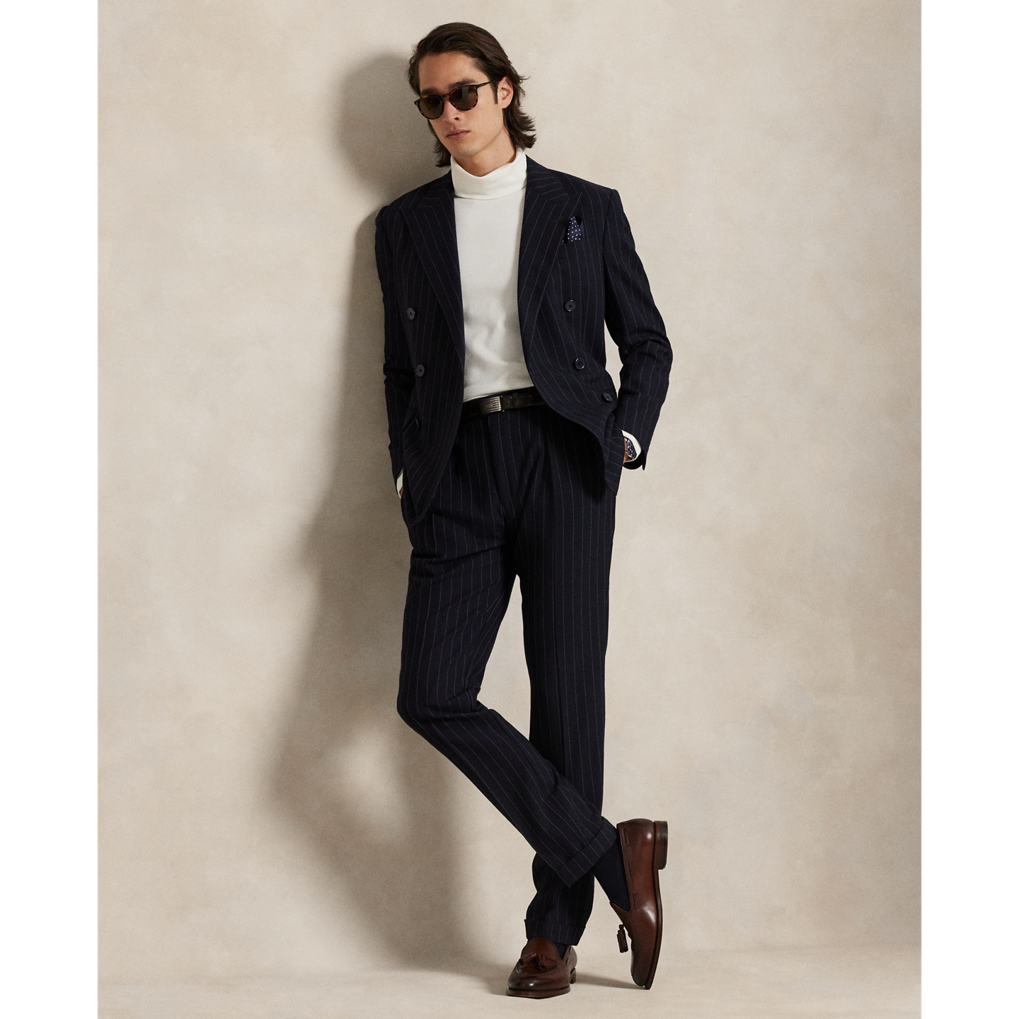 Мужские футболки Ralph Lauren Soft Cotton Turtleneck, цвет: Nevis — фото 1