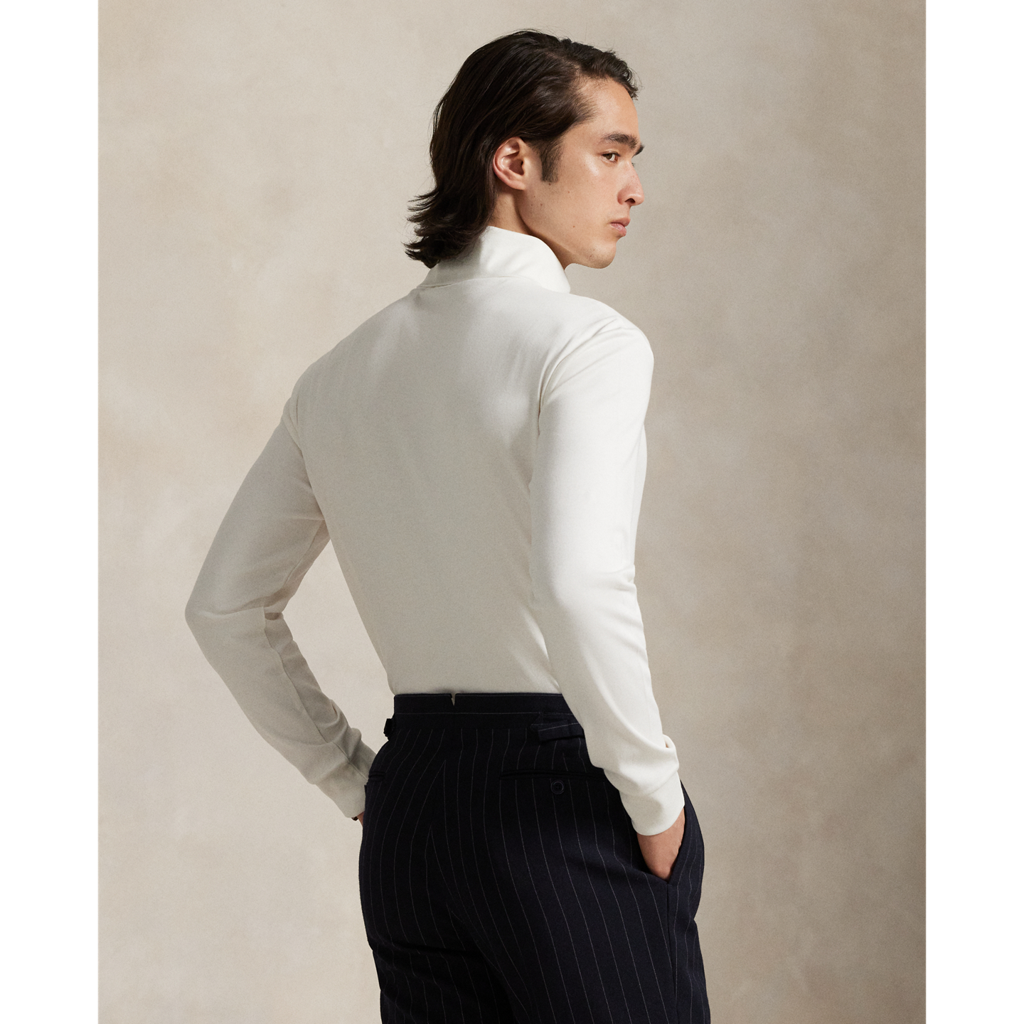 Мужские футболки Ralph Lauren Soft Cotton Turtleneck, цвет: Nevis — фото 2