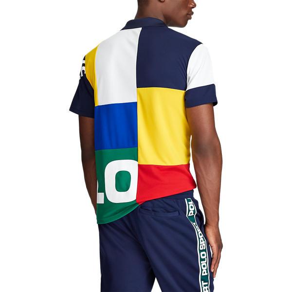 Classic Fit Tech Piqu&eacute; Polo Polo Ralph Lauren em Jerry Green Multi 4