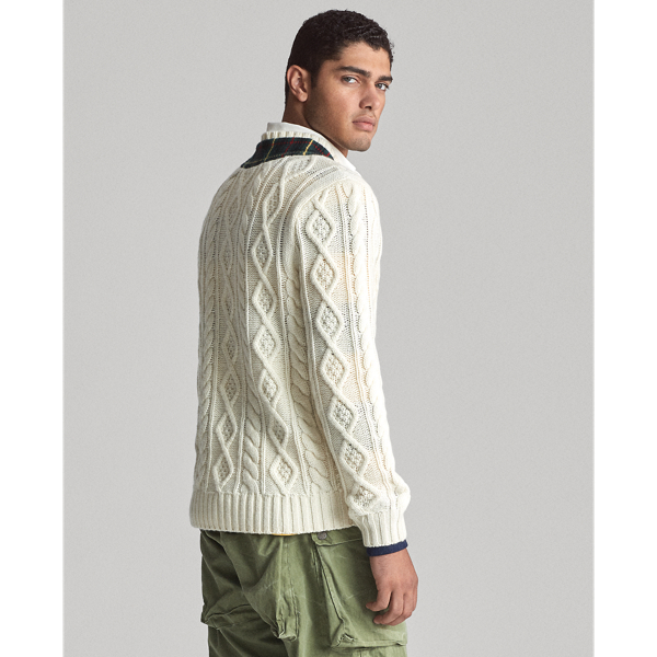 Pull de cricket &eacute;cossais Polo Ralph Lauren en Cr&egrave;me avec cricket &eacute;cossais 5