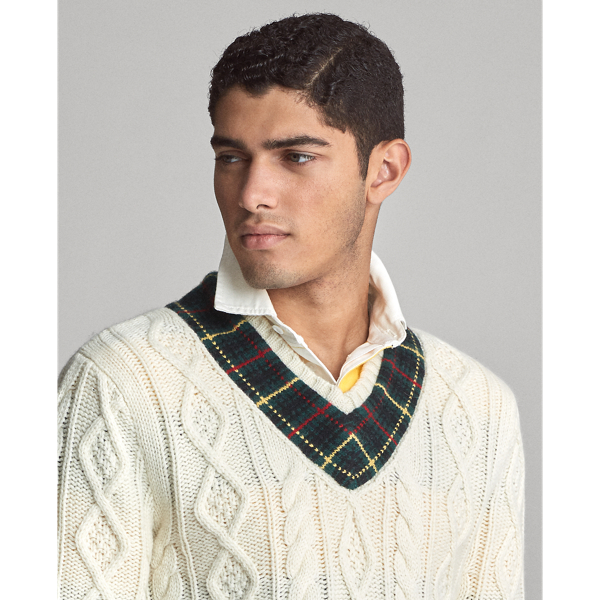Pull de cricket &eacute;cossais Polo Ralph Lauren en Cr&egrave;me avec cricket &eacute;cossais 6