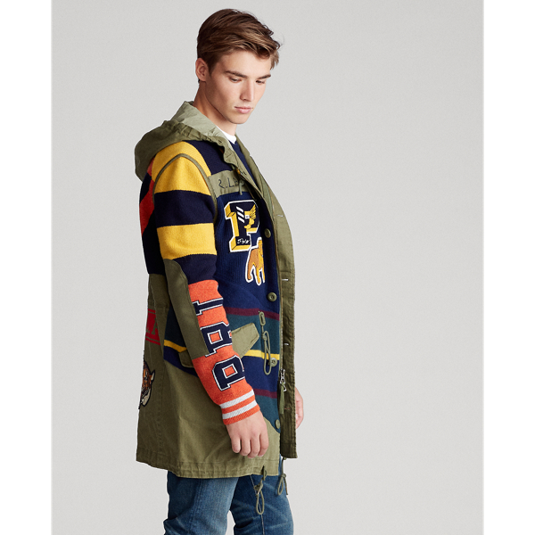 Navy/Olive Multi Patchwork Marsh Coat Polo Ralph Lauren 4