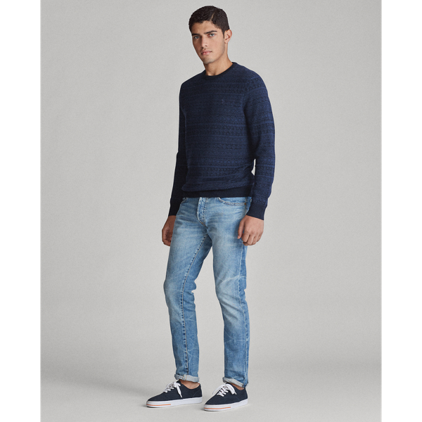 Navy Two Tone Fair Isle Wool Jumper Polo Ralph Lauren 3