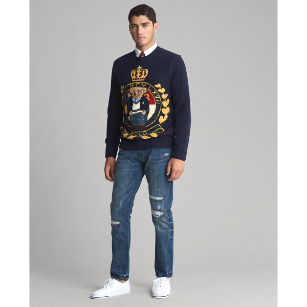 Navy Crest Bear Crest Bear Wool Jumper Polo Ralph Lauren 3