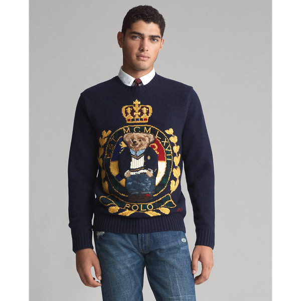 Crest Bear Wool Jumper for Men Ralph Lauren® ME