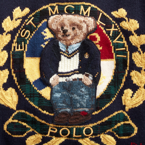 Navy Crest Bear Crest Bear Wool Jumper Polo Ralph Lauren 7