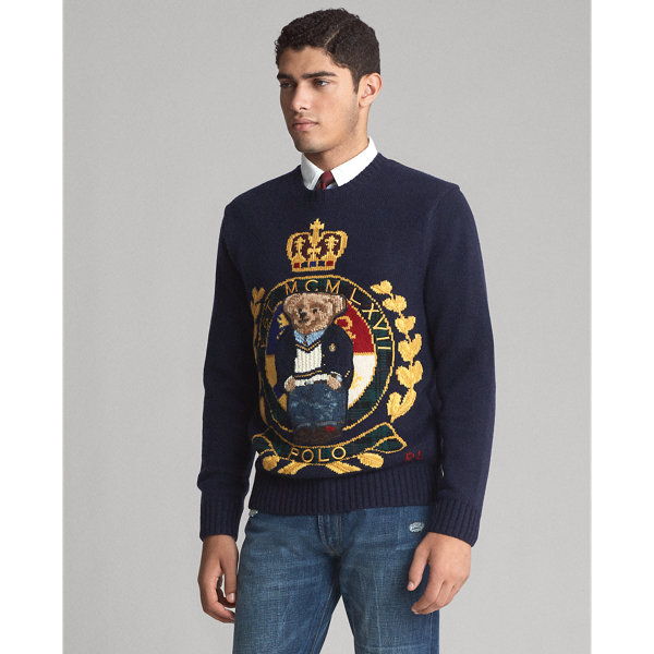 Navy Crest Bear Crest Bear Wool Jumper Polo Ralph Lauren 4