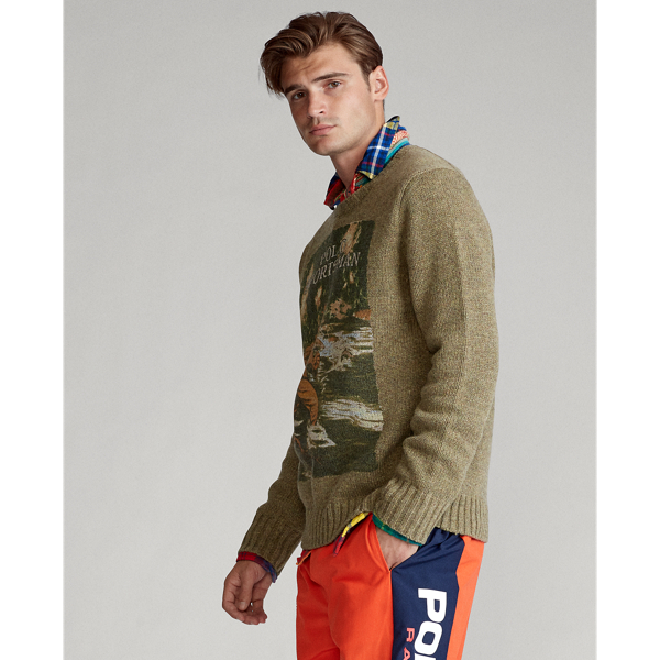 Camo Multi Sportsman Wool Jumper Polo Ralph Lauren 4