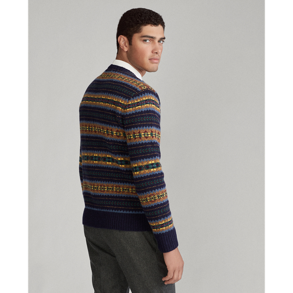 Navy Fairisle Fair Isle Woollen Jumper Polo Ralph Lauren 5