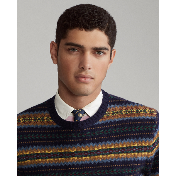 Navy Fairisle Fair Isle Woollen Jumper Polo Ralph Lauren 6