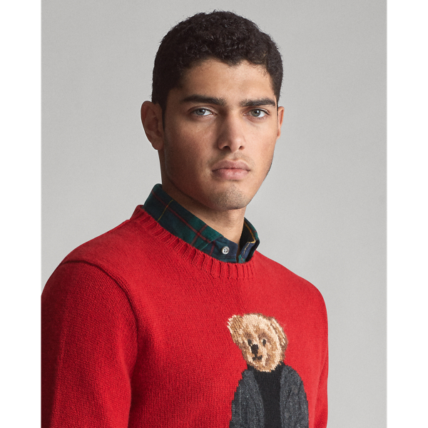 Red / Suit Bear Suit Bear Wool Sweater Polo Ralph Lauren 6
