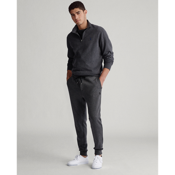 Grey Heather Luxury Jersey Quarter-Zip Pullover Polo Ralph Lauren for fall 3
