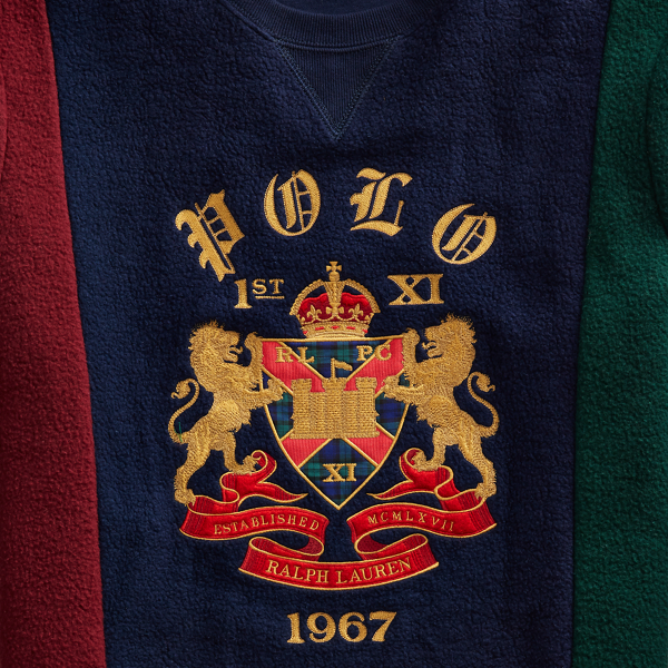 Cruise Navy Multi Crest Fleece Sweatshirt Polo Ralph Lauren 2