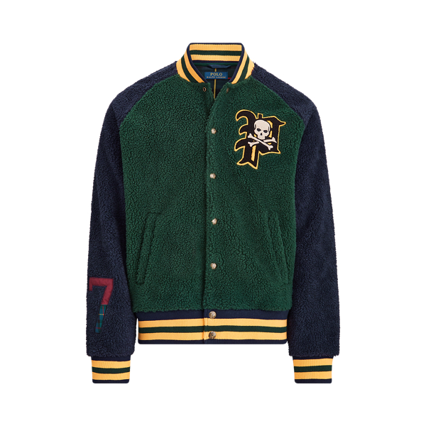 Fleece Letterman Jacket Polo Ralph Lauren 1