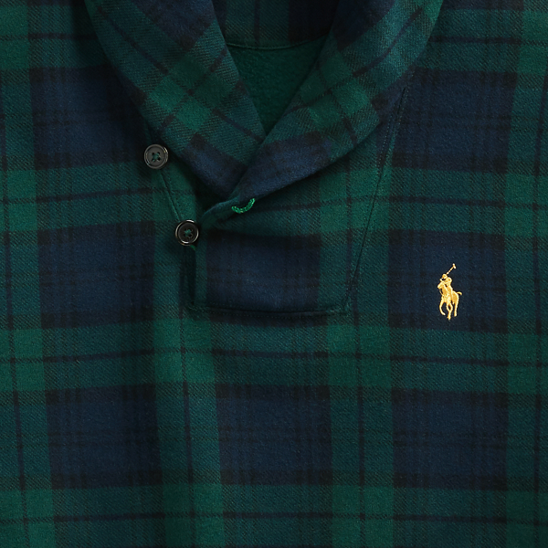 Black Multi Tartan Shawl-Collar Sweatshirt Polo Ralph Lauren 2