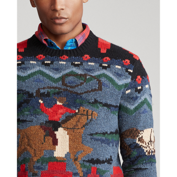 Multi Cowboy Hand-Knit Jumper Polo Ralph Lauren 6